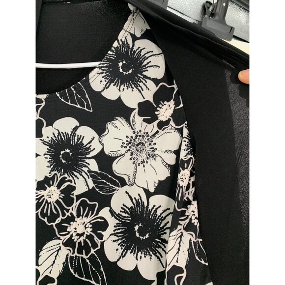 Tiffany & Grey Layered Look Dress Small Floral & Cardigan Overlay RCC10455 - Picture 2 of 7